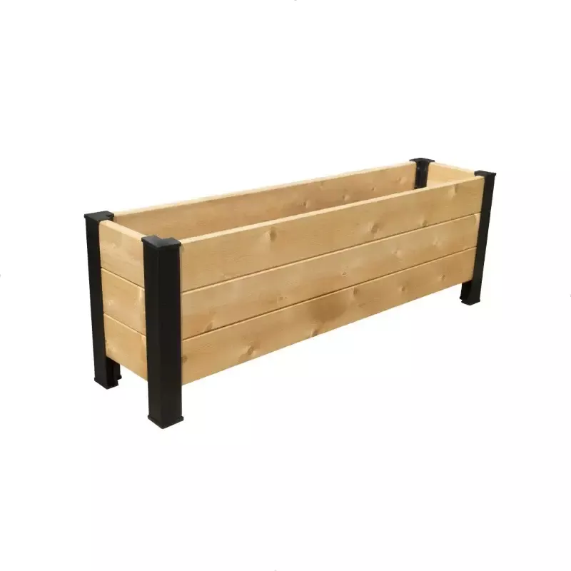 Customizable 17-Inch Elevated Cedar Planter Box Kit