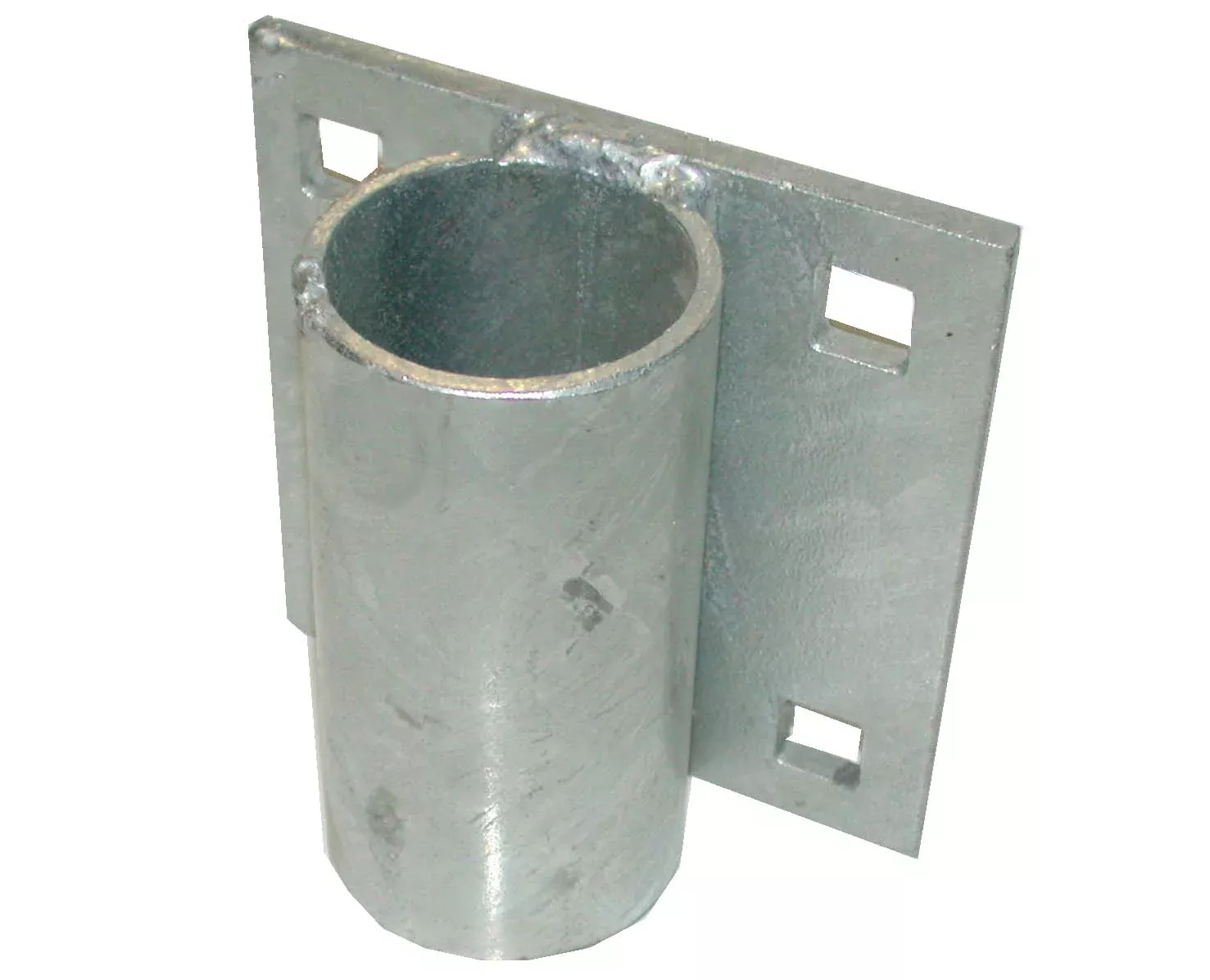 Dock Hardware DH-HO3L Long Pipe Holder 3.5" OD 3" ID 5" x 6.75" Galvanized Plate