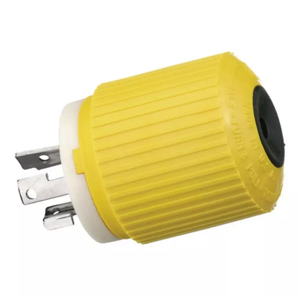 Hubbell HBL328DCP 30A 28V DC Locking Connector Male Yellow MPN - HBL328DCP