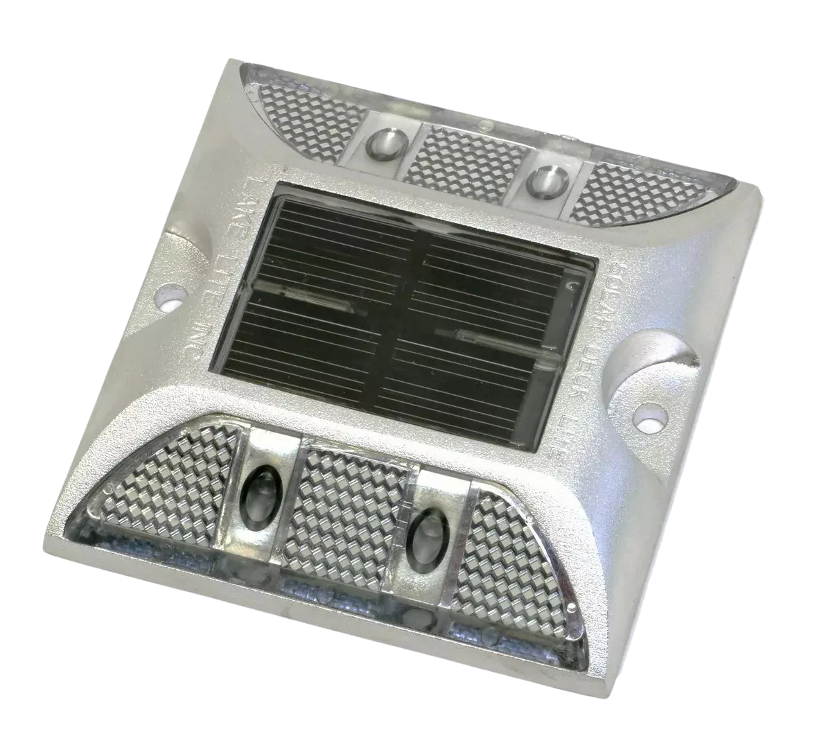 Solar Deck Lights. Square Lake Light rigged with four super bright LED